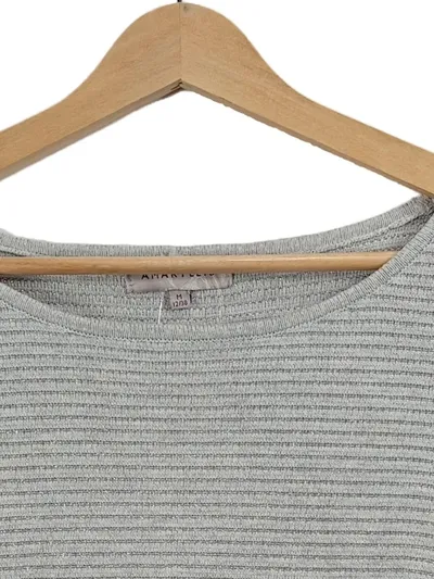 Amaryllis Damen Pullover Gr. M 38 Grau Metallic Fledermausarm Casual