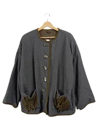 Dagmar Ertinger Damen Trachtenjacke Gr. 40 Grau 100% Wolle Trachten 1