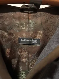 Dagmar Ertinger Damen Trachtenjacke Gr. 40 Grau 100% Wolle Trachten 3