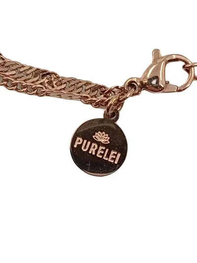 Purelei Damen Armband Rosegold Mehrreihig Kettenarmband 23cm