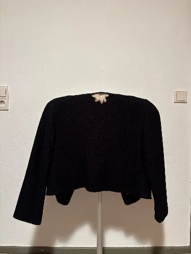 Krüger Feelings Damen Trachten Janker Jacke Gr. 38 Schwarz Wolle