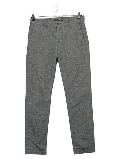 Alberto Herren Hose Regular Slim Fit Grau Größe 32 Chino Casual