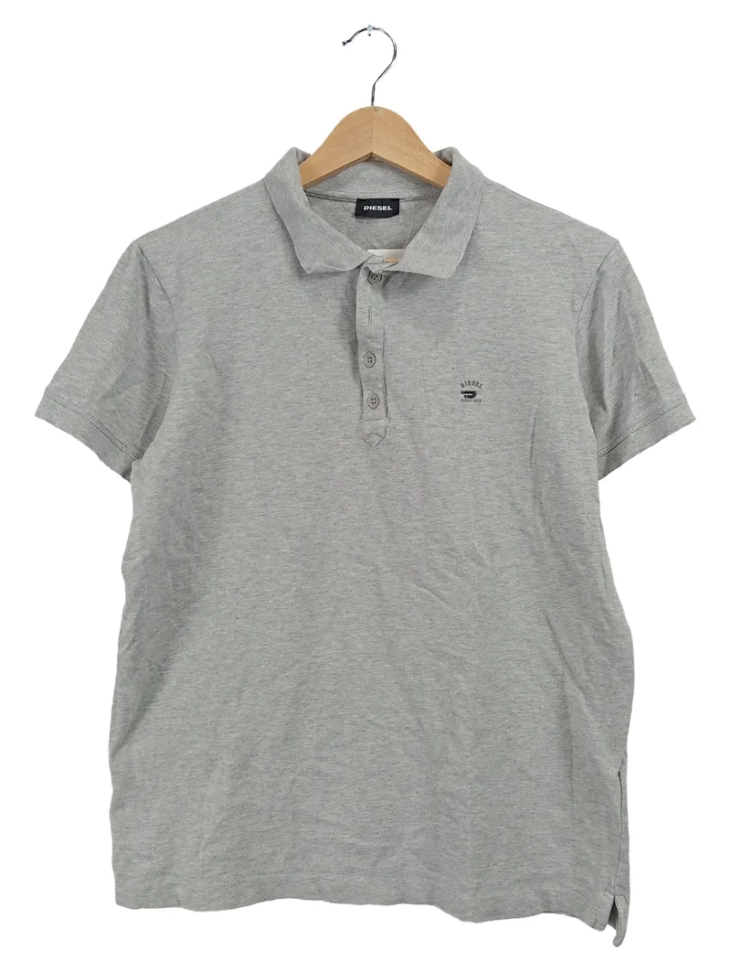 Diesel Herren Poloshirt Grau Größe M Kurzarm Casual 1