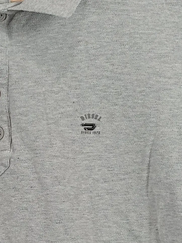 Diesel Herren Poloshirt Grau Größe M Kurzarm Casual 2