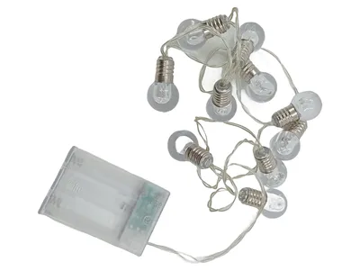 BUTLERS LED Lichterkette Vintage Glühbirnen Batterie 110cm Transparent