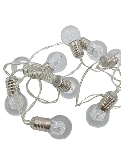 BUTLERS LED Lichterkette Vintage Glühbirnen Batterie 110cm Transparent