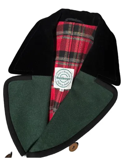 Gaisberger Couture Trachtenmantel Damen Gr. 36 Grün Wolle Merino Vintage