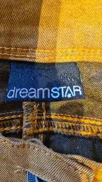 DREAMSTAR Damen Stoffhose Gr. 38 Orange Seitenstreifen Casual 3