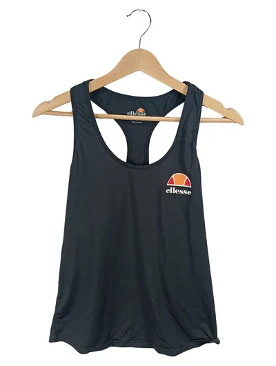 ellesse Damen Tanktop Racerback Sportshirt Gr. 40/L Schwarz