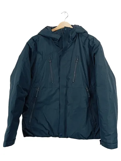 Hollister Herren Outdoorjacke Kapuze Petrol Gr. S Winterjacke