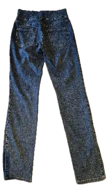 DREAMSTAR Damen Jeans Straight Leg High Waist Gr. 40 Hellblau Stretch