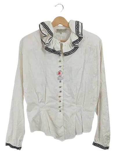 Gaisberger Couture Trachtenbluse Damen Gr. 42 Weiß Langarm Salzburg