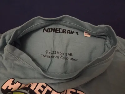 Minecraft Creeper T-Shirt Kinder 146-152 Türkis Kurzarm TNT Print