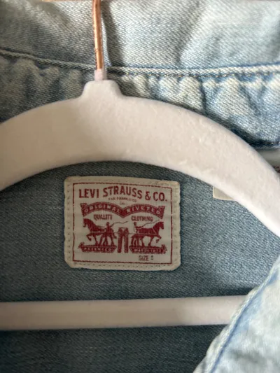 Levi's Damen Jeanshemd Hemdbluse Hellblau Gr. S Denim Western