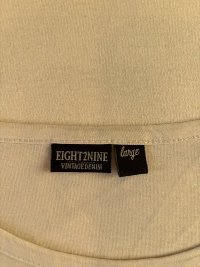 Eight2Nine Damen T-Shirt Weiß Wassermelone Aufnäher Gr. L Casual