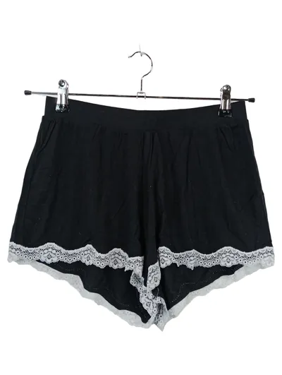 Anna Field Damen Pyjama Set Kurz Gr. 38 Schwarz Spitze Shirt Shorts