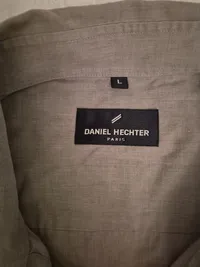 Daniel Hechter Herren Business Hemd Langarm Grau Gr. L Meliert 3
