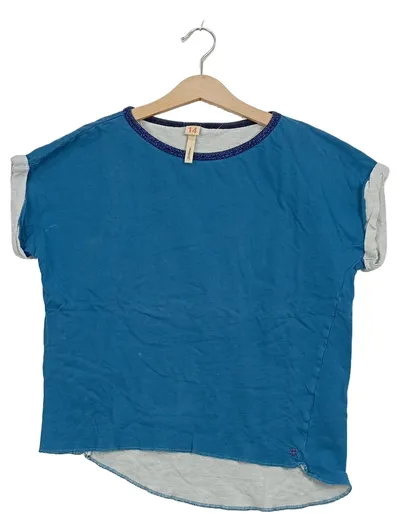 Bellerose T-Shirt Kinder Mädchen Gr. 14/164 Blau Baumwolle Casual