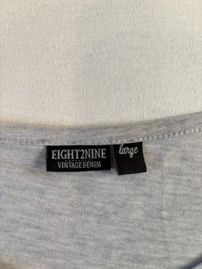 Eight2Nine Damen T-Shirt Grau Ananas Aufnäher Gr. L Casual