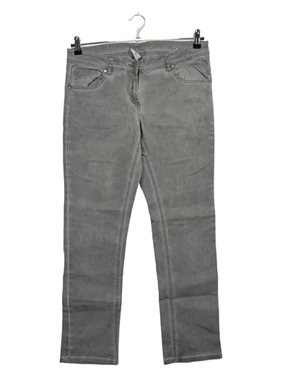 UP 2 FASHION Damen Jeans Straight Leg Grau Größe 42 XL W33