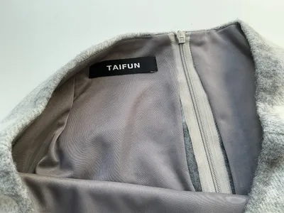 Taifun Damen Rock Minirock Kariert Grau Gr. 38 M Wolle Klassisch