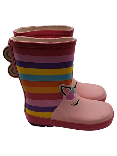 Fashion Union Kinder Gummistiefel Einhorn Regenstiefel Mehrfarbig Gr. 28