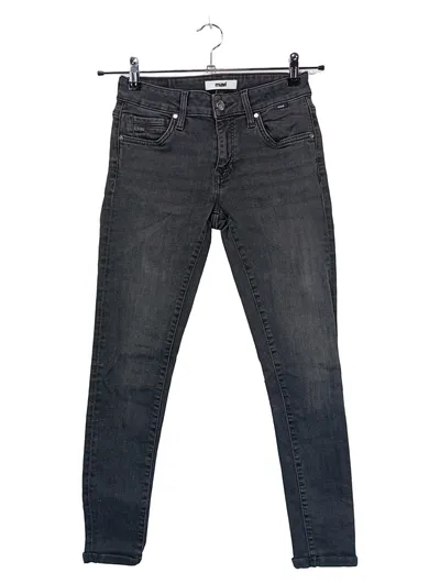 Mavi Damen Slim Fit Jeans Grau Größe 27 W27 Stretch Skinny