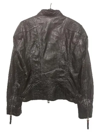 Gipsy Damen Lederjacke Schwarz Gr. S Bikerstil Echtleder
