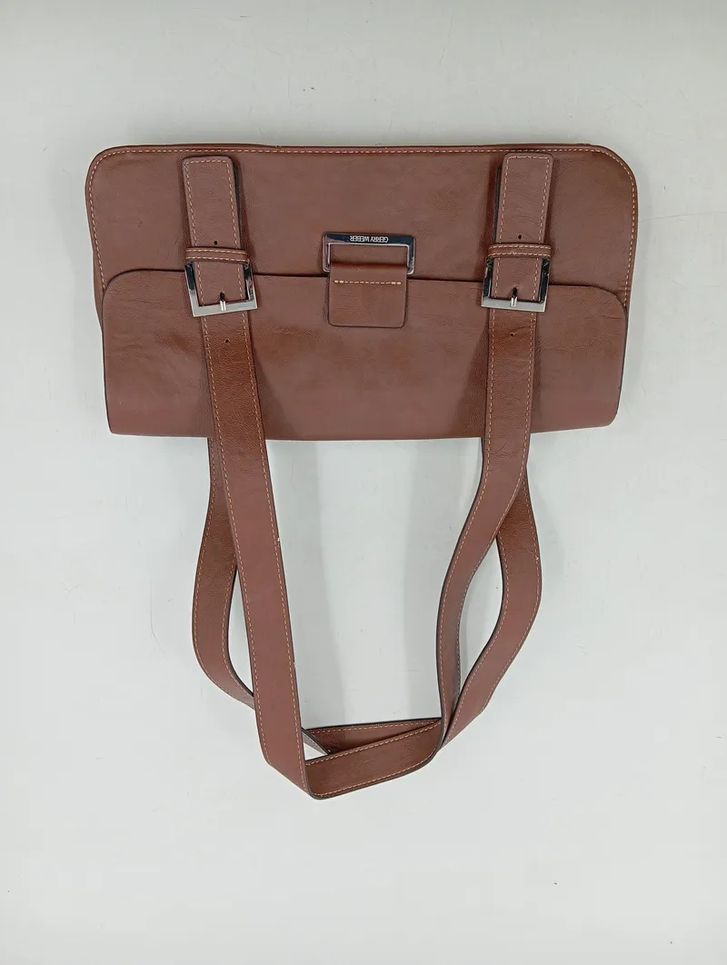 Gerry Weber Damen Henkeltasche Braun Lederoptik Klassisch Schnallen 3