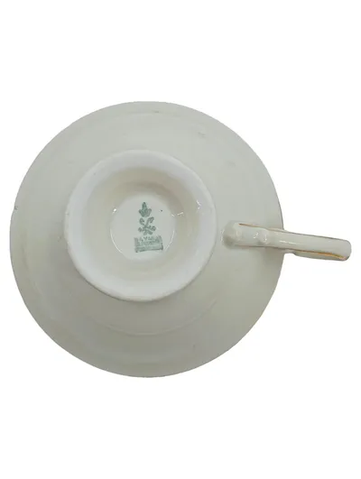 Bavaria Elfenbein Porzellan Tasse Gold Dekor Vintage Kaffeetasse