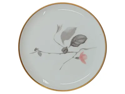 Rosenthal Porzellan Teller Resorba Blumenmotiv Goldrand weiß elegant