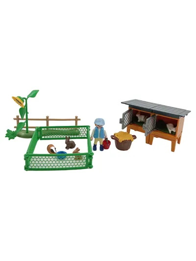 Playmobil Kaninchenstall mit Tieren Bauernhof Set Hasen Figur