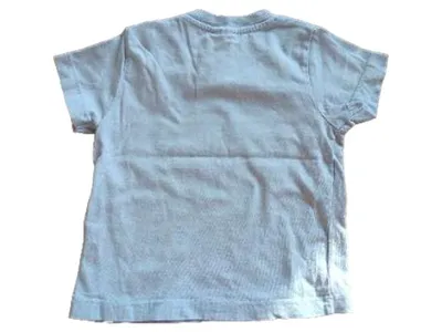 Jacadi Paris Baby T-Shirt Gr. 81/80 Hellblau Retro Print Kurzarm