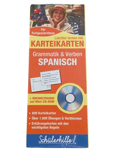 Schülerhilfe Karteikarten Grammatik & Verben Spanisch 800 Karten + Mini-CD