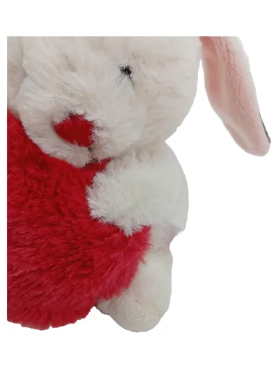 NICI Plüschtier Hase mit rotem Herz Kuscheltier weiß 13 cm