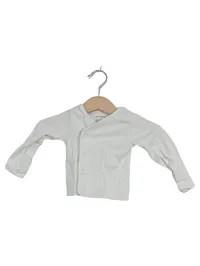 Carter's Baby Langarmshirt Wickelshirt Newborn Gr. 50 Weiß Baumwolle 1