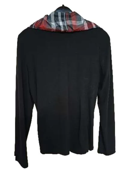 Bexleys Woman Damen Jacke kariert Gr. 36 schwarz rot leicht 3