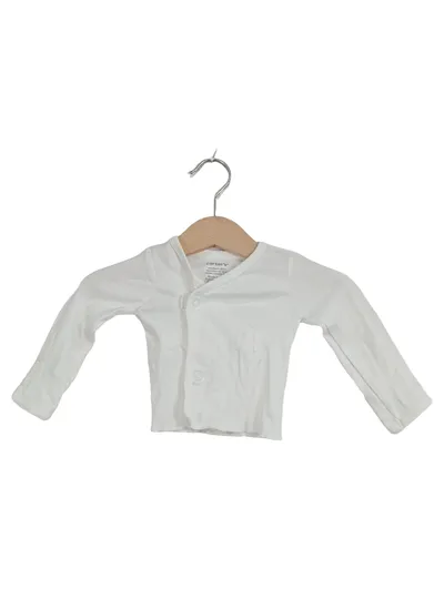 Carter's Baby Langarmshirt Wickelshirt Gr. 50 Weiß Newborn Baumwolle