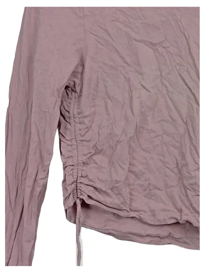 Pigalle Langarmshirt Damen Rosa Gr. 40 L Casual Raffungen Baumwolle