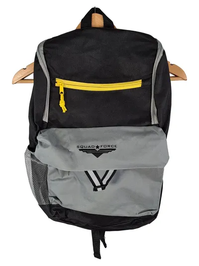 Squad Force Schulrucksack Kinder Schwarz Grau Gelb Sportlich 42cm