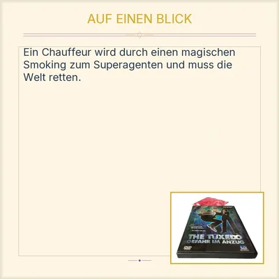 The Tuxedo - Gefahr im Anzug DVD Jackie Chan Jennifer Love Hewitt