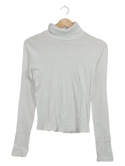 Sinsay Damen Rollkragenpullover Weiß Gr. XL Langarm Basic
