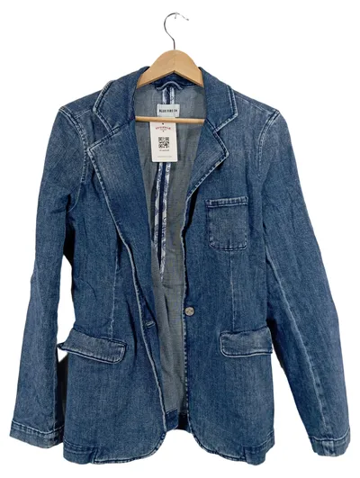 BLUE FIRE CO Damen Jeans Blazer Jacke Gr. M Blau Baumwolle Casual