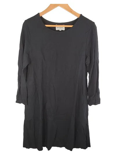 Rockamora Damen Jerseykleid Langarm Schwarz Gr. S Basic Freizeitkleid
