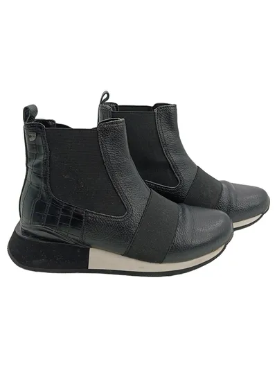 Gioseppo Damen Chelsea Boots Leder Schwarz Stiefelette Gr. 36