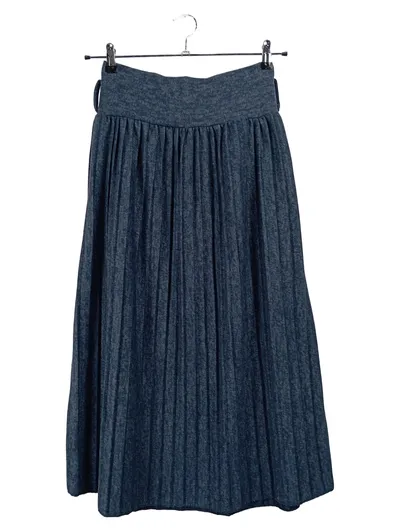 Fashion Highlight Damen Faltenrock Midirock Grau Gr. L Plissee