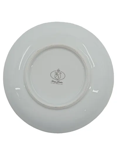 Burg Lindau Untertasse Porzellan Rosenmuster Goldrand 12cm Feines Porzellan