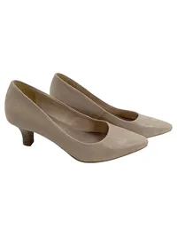 5th Avenue Damen Pumps Kitten Heel Beige Wildleder Gr. 38 Klassisch 1