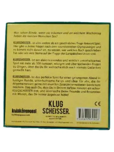 Klugscheisser Quizspiel Kylskåpspoesi Party Fragen Spiel Wissensquiz