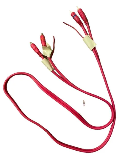 Elta Cinch Kabel Rot RCA Audio Kabel 2x Cinch Stecker HiFi Verbindungskabel
